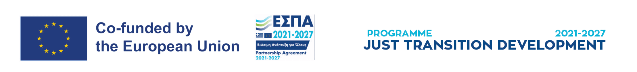 Co-funded by the European Union. ESPA 2021-2027 Partnership Agreement — Sustainable Development for All. Programme: Just Transition Development 2021-2027.